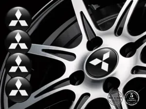 Mitsubishi Style Insignes Roue Autocollants Époxy Premium
